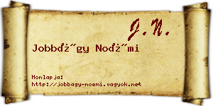 Jobbágy Noémi névjegykártya