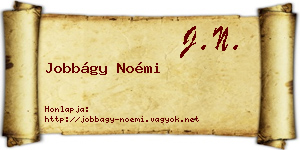 Jobbágy Noémi névjegykártya